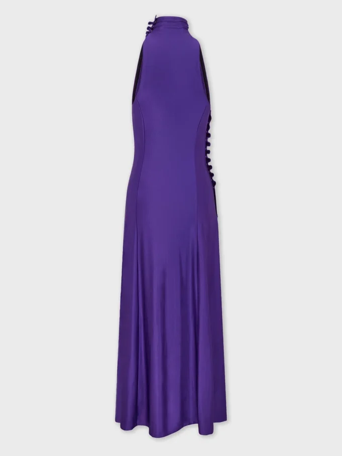 Vestido midi drapeado de jersey
